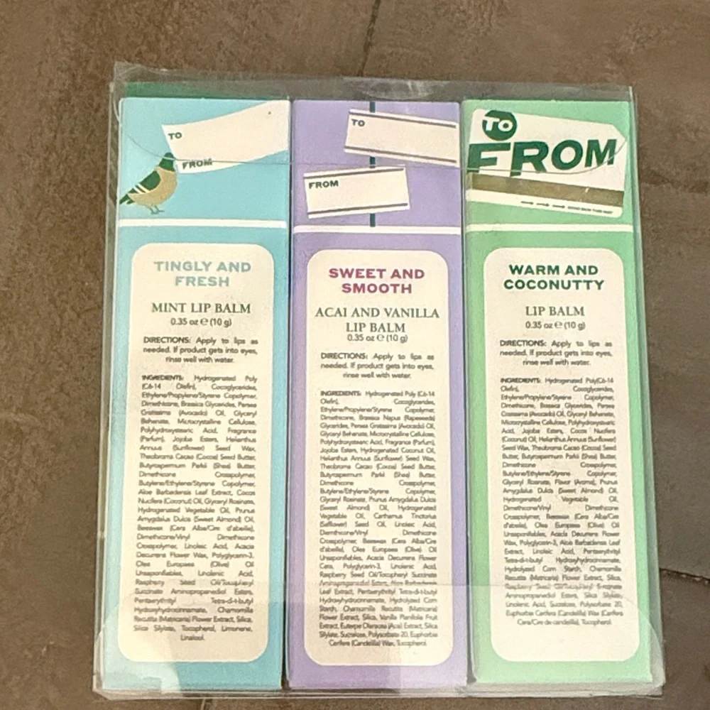 Mario Badescu Lip Balm Trio - Green, Purple, Blue